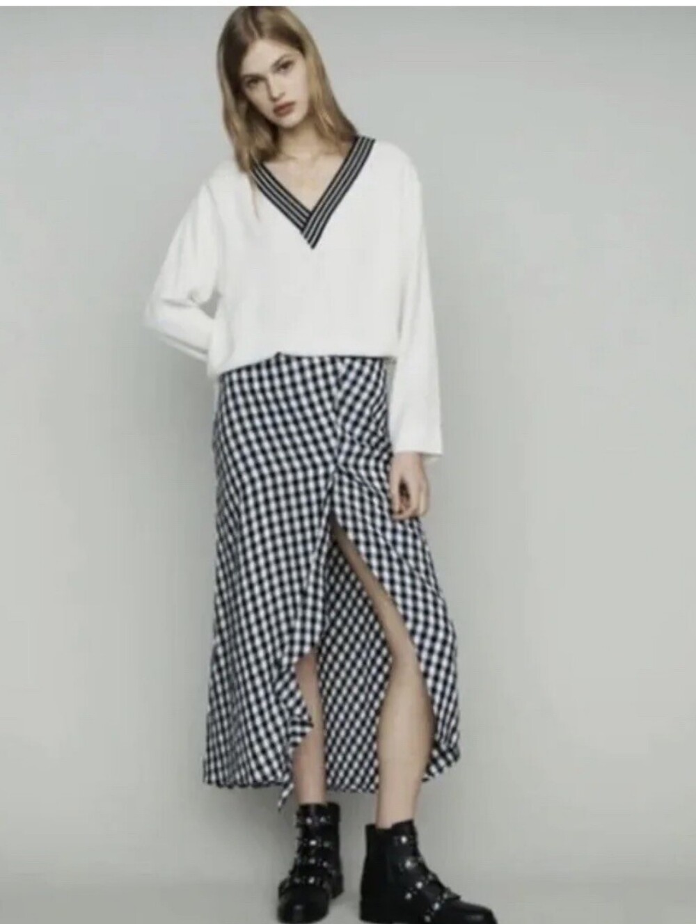 Maje Crepe Stripes Long Sleeves